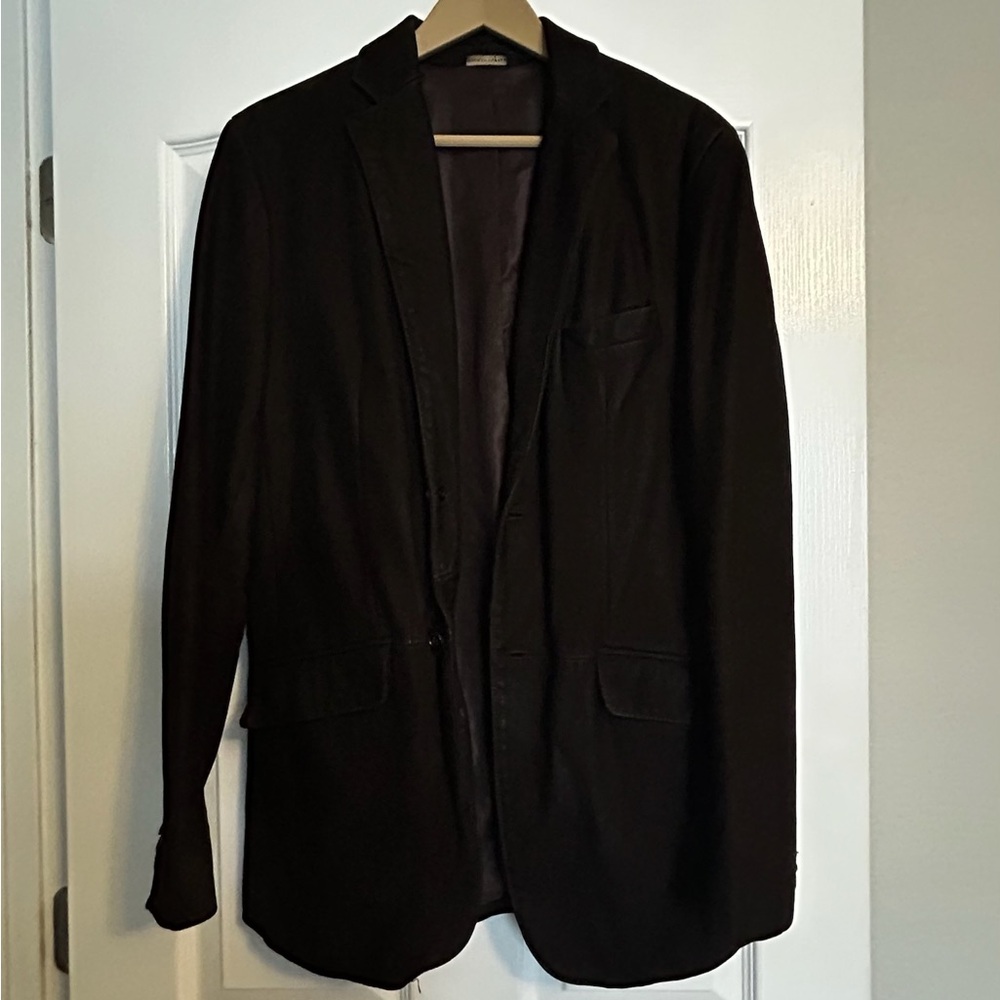 Banana Republic Men’s 38R Dark Brown Blazer – Faux Nubuck Leather Look